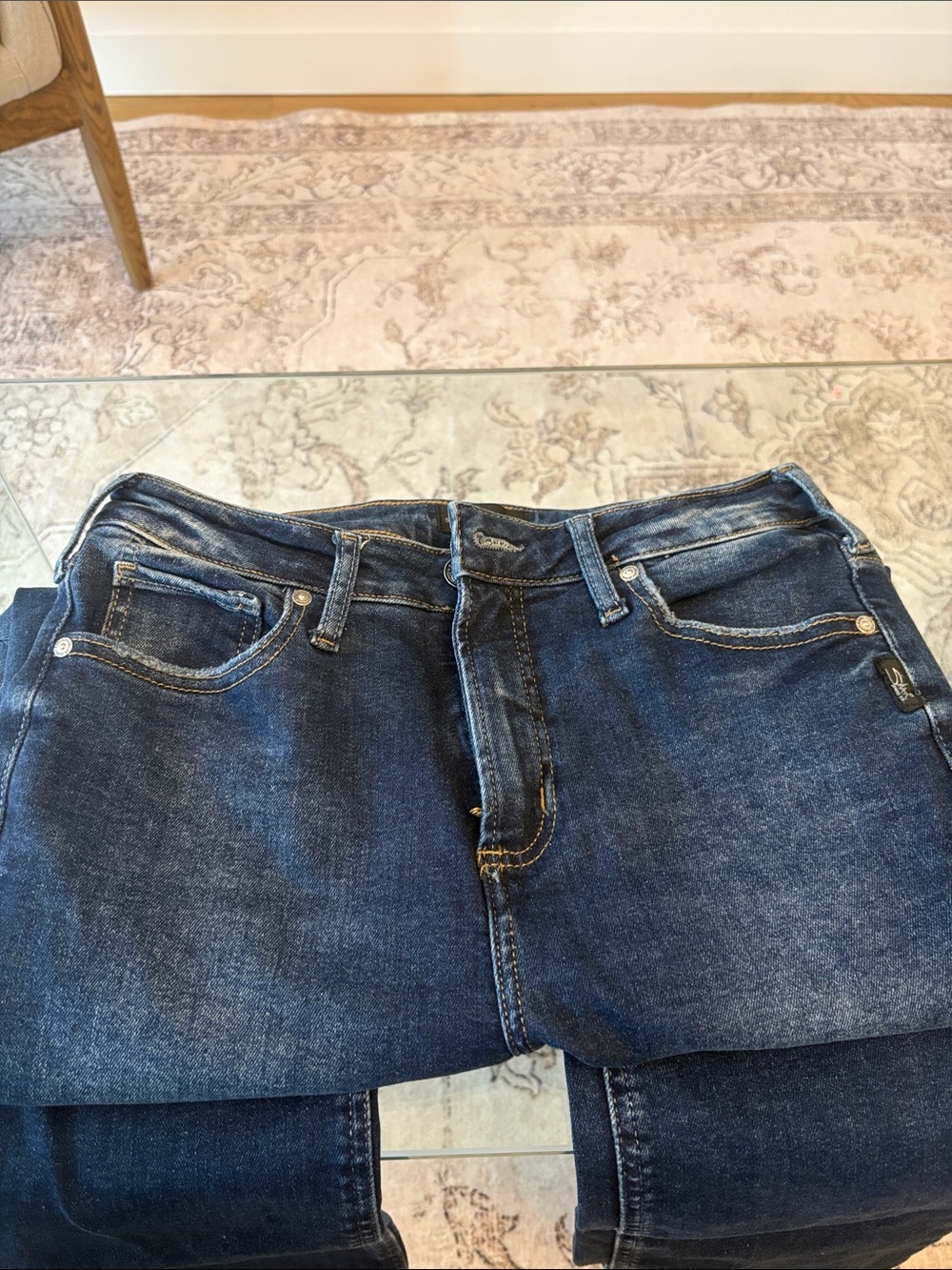 Silver Jeans Infinite Straight Dark Blue Denim / Size Medium L31